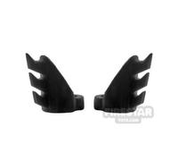 Custom 3D Printed SH Modern Vigilante Vambrace Pair Dyed BLACK