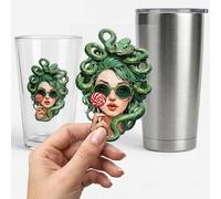 Custom 3D UV DTF Transfer Stickers - Large Logo (9cm) - Waterproof Personalised DIY DTF Stickers - Raised Decal Labels for Glasses & Tumblers
