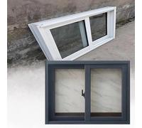 Custom 41x19in Vinyl Window Replacement - Durable Black Aluminum Alloy for Sheds, Chicken Coops, Barns, Loft Doors - Weatherproof, Easy Installation, Perfect Fit