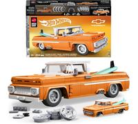 Mattel Brick Shop Hot Wheels Elite Series Building Set, Custom ’62 Chevy Pickup with 858 Pieces, Realistic Details and Custom Decals, Adult Collectors and Kids Ages 10+, JFT20