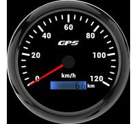 Custom 7 Color LED Universal 110MM GPS Speedometer Gauge 60/80/120/200KMH 80MPH Speed Meter For Motorcycle Marine Boat Car(Customized 120kmh BN)