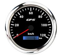 Custom 7 Color LED Universal 110MM GPS Speedometer Gauge 60/80/120/200KMH 80MPH Speed Meter For Motorcycle Marine Boat Car(Customized 120kmh BS)