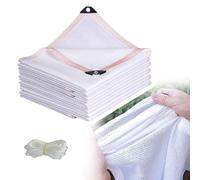 Custom 80% Privacy Fence Netting with Grommets - White UV-Resistant, Tear-Resistant Windbreak for Balcony & Plant Protection - 105g/m², Includes Cable Ties (3 x 3.0m)