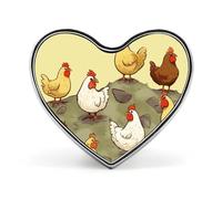 Custom A Brood of Chickens Lapel Pin Aluminum Alloy Button Badge Personalized Heart Exquisite Brooch Classic Mini Pin for Backpacks Hat Suit Jacket Decoration
