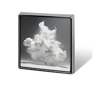 Custom A Cloud Floating Lapel Pin Aluminum Alloy Button Badge Personalized Exquisite Brooch Classic Mini Pin 0.7" X 0.7" Inch for Backpacks Hat Suit Jacket Clothing Decoration