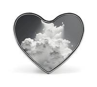 Custom A Cloud Floating Lapel Pin Aluminum Alloy Button Badge Personalized Heart Exquisite Brooch Classic Mini Pin for Backpacks Hat Suit Jacket Decoration