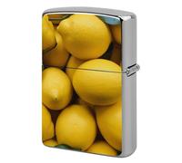 Custom A Pile of Little Lemon Lighter Case Personalized Metal Lighter Cover Holder Reusable Shockproof Protective Lighters Without Insert Gift for Men Women Dad Husband