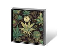 Custom A Puff In Time Weed Marijuana Lapel Pin Aluminum Alloy Button Badge Personalized Exquisite Brooch Classic Mini Pin 0.7" X 0.7" Inch for Backpacks Hat Suit Jacket Clothing Decoration