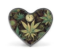 Custom A Puff In Time Weed Marijuana Lapel Pin Aluminum Alloy Button Badge Personalized Heart Exquisite Brooch Classic Mini Pin for Backpacks Hat Suit Jacket Decoration