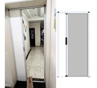 Custom Accordion Folding Doors - No Drilling Space-Saving Indoor Gate with Lock for Kitchen & Bathroom - Temporary Easy Install 147.3 x 203 cm