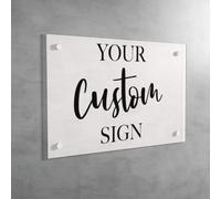 Custom Acrylic Business Sign,Personalized House Number Sign,Custom Logo Sign,Office Wall Decor,Business Decor,Business Gift,Storefont Logo Sign Plaques (White,30x20cm)