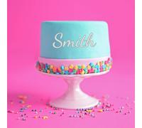 Custom Acrylic Cake Topper with Name - Personalized Multicolor Birthday, Wedding, Anniversary Cake Decoration - 3mm Durable Acrylic Name Plate Party Cake Topper & Keepsake Charm (Silver)
