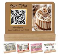 Custom Acrylic Multi QR Code Sign for Business Personalised Venmo Zelle Cashapp Paypal Scan to Pay QR Display Social Media Wifi QR Code Plaque for Salon Beauty Store-Horizontal-1QR
