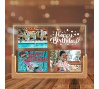 Custom Acrylic Picture Frames with Night Light, Personalized Photo Gifts for Girlfriend Women Wife Her, Custom Gifts for Christmas Valentines Day Anniversary Birthday