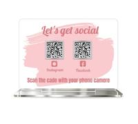 Custom Acrylic QR Code Sign for Business, Personalized QR Pay Sign