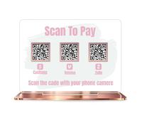 Custom Acrylic QR Code Sign for Business, Personalized QR Pay Sign