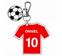 Custom Acrylic Soccer Keychain, Personalized Name on 2D Printed Soccer Uniform, Gift for Medical Professionals, Celebrating the Love of Healing