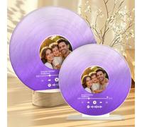 Custom Acrylic Vinyl Record with Photo | Personalized Vinyl Record Plaque with Spotify Code,Custom Picture Gift for Anniversary Birthday Valentine's Day Couple Friend