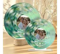 Custom Acrylic Vinyl Record with Photo | Personalized Vinyl Record Plaque with Spotify Code,Custom Picture Gift for Anniversary Birthday Valentine's Day Couple Friend