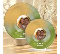 Custom Acrylic Vinyl Record with Photo | Personalized Vinyl Record Plaque with Spotify Code,Custom Picture Gift for Anniversary Birthday Valentine's Day Couple Friend