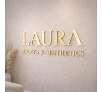 Custom Acrylic Wall Logo Sign for Salon, Barber Shop, Beauty Studio, Nail & Lash Room - Personalised Business Name Sign, Premium Acrylic, Modern Reception & Feature Wall Decor