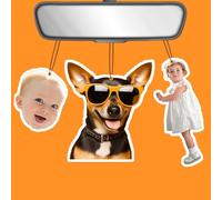 Custom Air Fresheners with Picture,Double-sided Custom Photo Air Freshener,Personalized Car Mirror Decor Hanging,Car Hanging Ornament (Crop, Various scents)