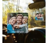 Custom Air Fresheners with Picture,Double-sided Custom Photo Air Freshener,Personalized Car Mirror Decor Hanging,Car Hanging Ornament (Square, Various scents)
