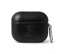 Custom AirPod Case, Personalized Leather Holder for AirPods Pro 3,Pro 2/3/4 with Engraving, Protective Airpod Cover with Keychain, Personalized Gifts for Women/Men (Black)