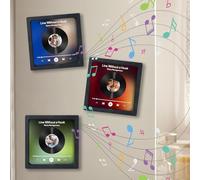 Custom Album Fridge Magnet with Photo, Personalised Song Refrigerator Magnet with Built-in Music Code Player,Personalized Picture Magnets for Refrigerator,Gifts for Couples,Adjust Volume