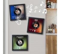 Custom Album Fridge Magnet with Photo, Personalised Song Refrigerator Magnet with Built-in Music Code Player,Personalized Picture Magnets for Refrigerator,Gifts for Couples,Adjust Volume