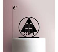 Custom Alcoholic?s Anonymous- Acrylic Cake Topper 5 Inch Width/Blue