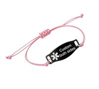 Custom Allergy Awareness Bracelet, Medical Alert Emergency ID for Allergies | penicillin allergy alert,ICE,personalized,nameplate,peanut allergy,bee food allergy,health issue reminder,epilepsy,diabetic