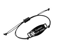 Custom Allergy Awareness Bracelet, Medical Alert Emergency ID for Allergies | penicillin allergy alert,ICE,personalized,nameplate,peanut allergy,bee food allergy,health issue reminder,epilepsy,diabetic