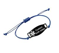 Custom Allergy Awareness Bracelet, Medical Alert Emergency ID for Allergies | penicillin allergy alert,ICE,personalized,nameplate,peanut allergy,bee food allergy,health issue reminder,epilepsy,diabetic