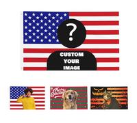 Custom American Flag, 3x5 Feet Personalised USA Flag, Personalized Tapestry, Photo Design Gifts for Home, Dorm, Garden Decoration, Personalized Flags Design Your Image Funny Tapestry Poster (Red)