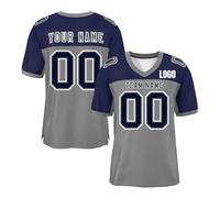 Custom American Football Jersey for Men Women Youth Personalised Athletic Mesh Football Shirt with Name Number Retro Striped Short Sleeves Breathable and Lightweight Sportswear for Training