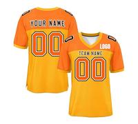 Custom American Football Jersey for Men Women Youth Personalised Athletic Mesh Football Shirt with Name Number Retro Striped Short Sleeves Breathable and Lightweight Sportswear for Training