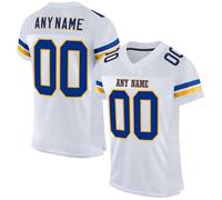 Custom American Football Jersey for Men Women Youth Personalised Athletic Mesh Football Shirt with Name Number Retro Striped Short Sleeves Breathable and Lightweight Sportswear for Training