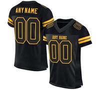 Custom American Football Jersey for Men Women Youth Personalised Athletic Mesh Football Shirt with Name Number Retro Striped Short Sleeves Breathable and Lightweight Sportswear for Training
