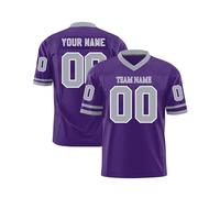 Custom American Football Jersey for Men Women Youth Preschool Quick Dry Breathable T Shirt Personalized Sports Jerseys Printed Team Logo Name Number Dark Purple