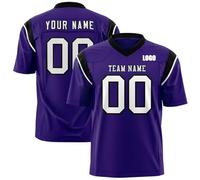 Custom American Football Jersey - Personalized Name & Number, Lightweight Breathable Fabric, Quick Dry Rugby Uniform for Casual & Team Use