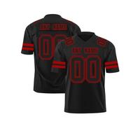 Custom American Football Jersey - Personalized Team Name & Number, Breathable Moisture-Wicking Polyester Sport Shirt for Men, Women, Youth (Sizes S-7XL),Quick Dry
