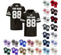 Custom American Football Jersey - Personalized Team Name & Number, Breathable Quick-Dry Sports Uniform for Men, Women & Youth, DIY Printed Shirt for Training & Game