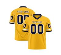 Custom American Football Jersey Printed Team Logo Name Number Sports Breathable Quick Dry T Shirt Personalized Jerseys for Men Women Youth Preschool Orange