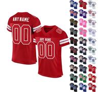 Custom American Football Jersey, Sports T Shirt Quick Dry Breathable Short Sleeve Tee Shirt, Personalised Name Number Logo Jerseys for Men Women Youth