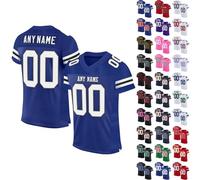 Custom American Football Jersey, Sports T Shirt Quick Dry Breathable Short Sleeve Tee Shirt, Personalised Name Number Logo Jerseys for Men Women Youth