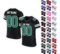Custom American Football Jersey, Sports T Shirt Quick Dry Breathable Short Sleeve Tee Shirt, Personalised Name Number Logo Jerseys for Men Women Youth