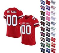 Custom American Football Jersey, Sports T Shirt Quick Dry Breathable Short Sleeve Tee Shirt, Personalised Name Number Logo Jerseys for Men Women Youth