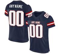 Custom American Football Jersey Uniforms with Team Name Number, Personalised Football Jersey for Men/Women/Boys/Girls, Mens Oversized T-Shirt American Football Style Top Jersey Team Shirt S-7XL