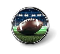 Custom American Football Lapel Pin Aluminum Alloy Button Badge Personalized Exquisite Brooch Classic Mini Pin 1 Inch for Backpacks Hat Suit Jacket Clothing Decoration